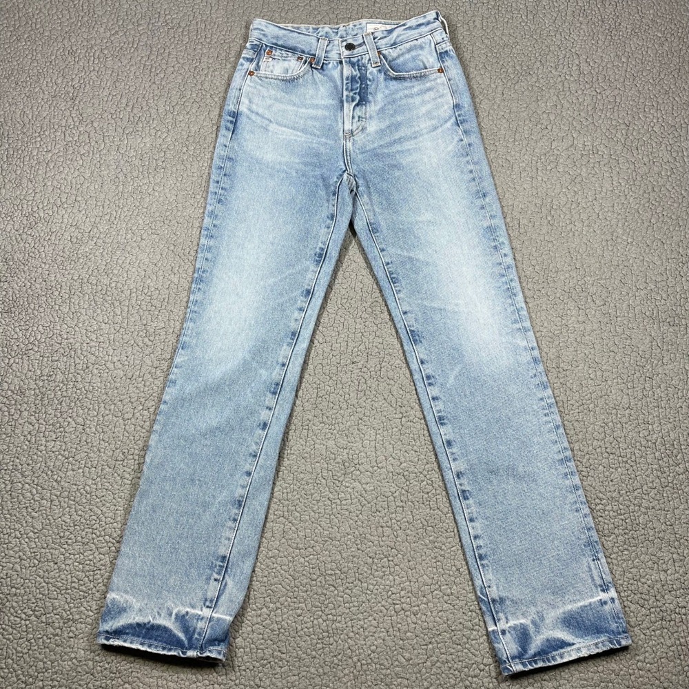 AG Adriano Goldschmied Alexxis Straight High Rise Vintage Jeans Blue 23 Cotton